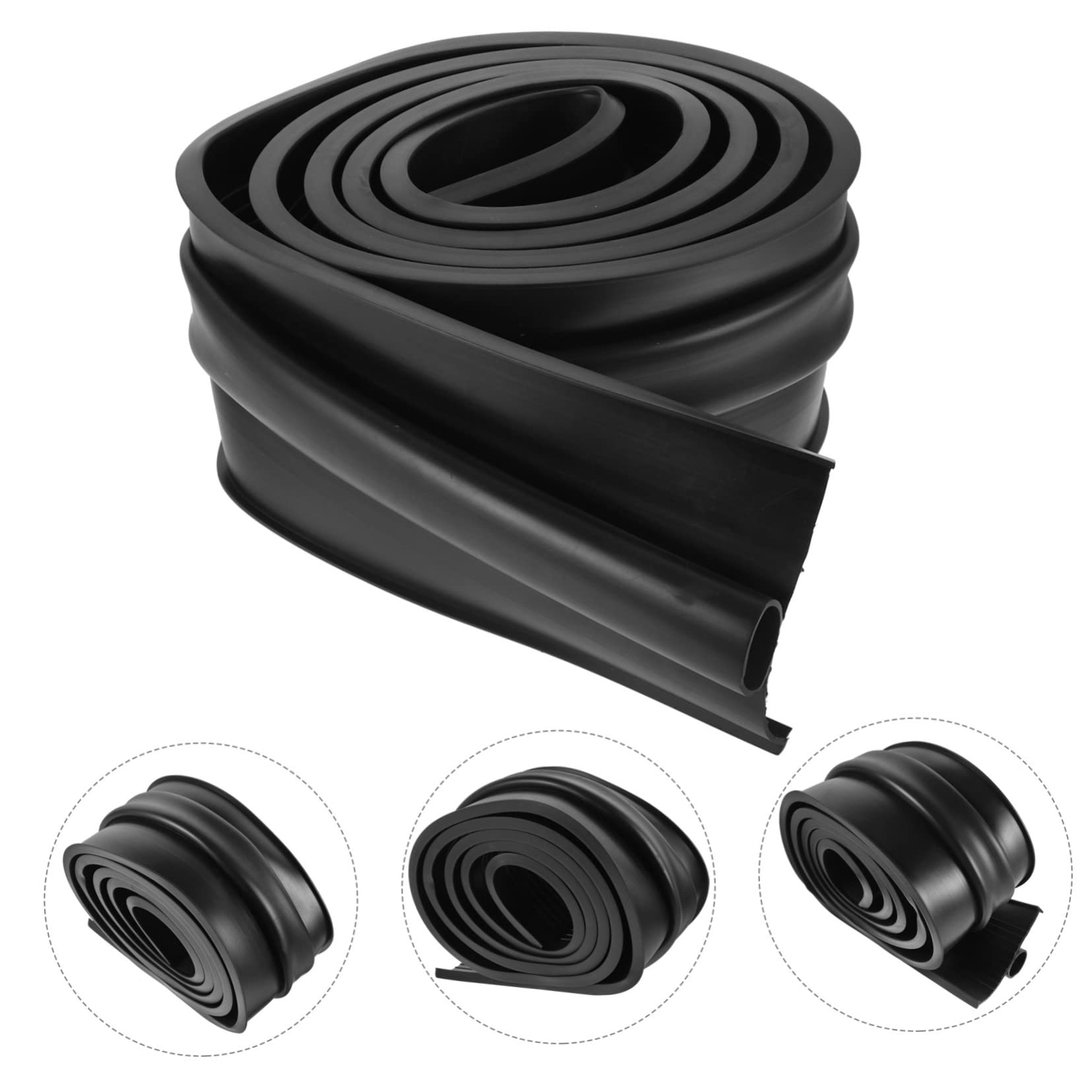 Cabilock 2 Pezzi Guarnizione Della Porta Del Garage Weatherstripping Striscia Di Tenuta Sigillo Del Tempo Della Porta Forma Sigilli Isolare Spogliarello Protezione Nero Gomma Da Cancellare