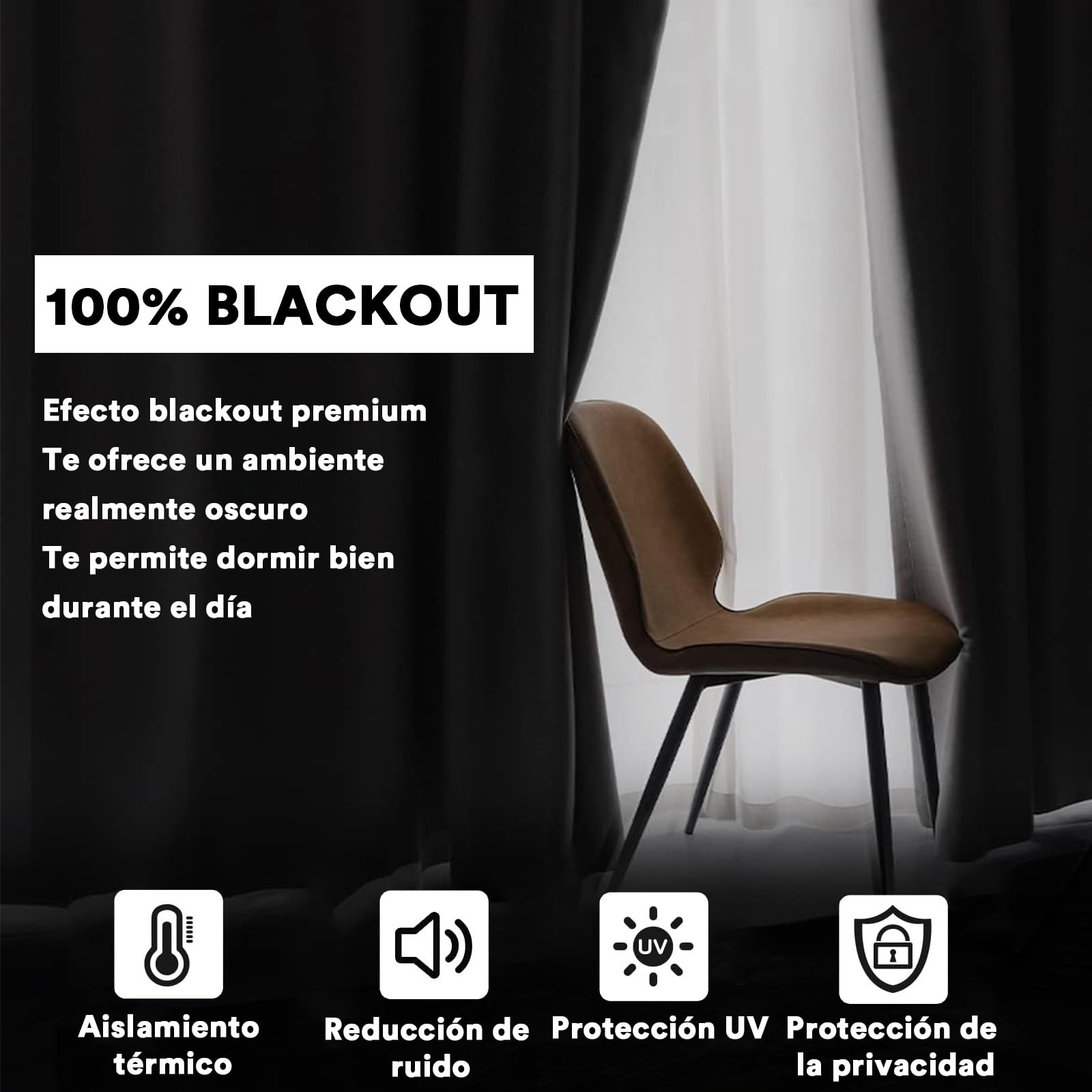 BellaHills Cortinas Opacas Cortas Salon Térmicas Aislantes Frío y Calor 140x175cm Natural Cortinas Moderna con Ojales para Dormitorio Habitacion Blackout Curtains 2 Piezas