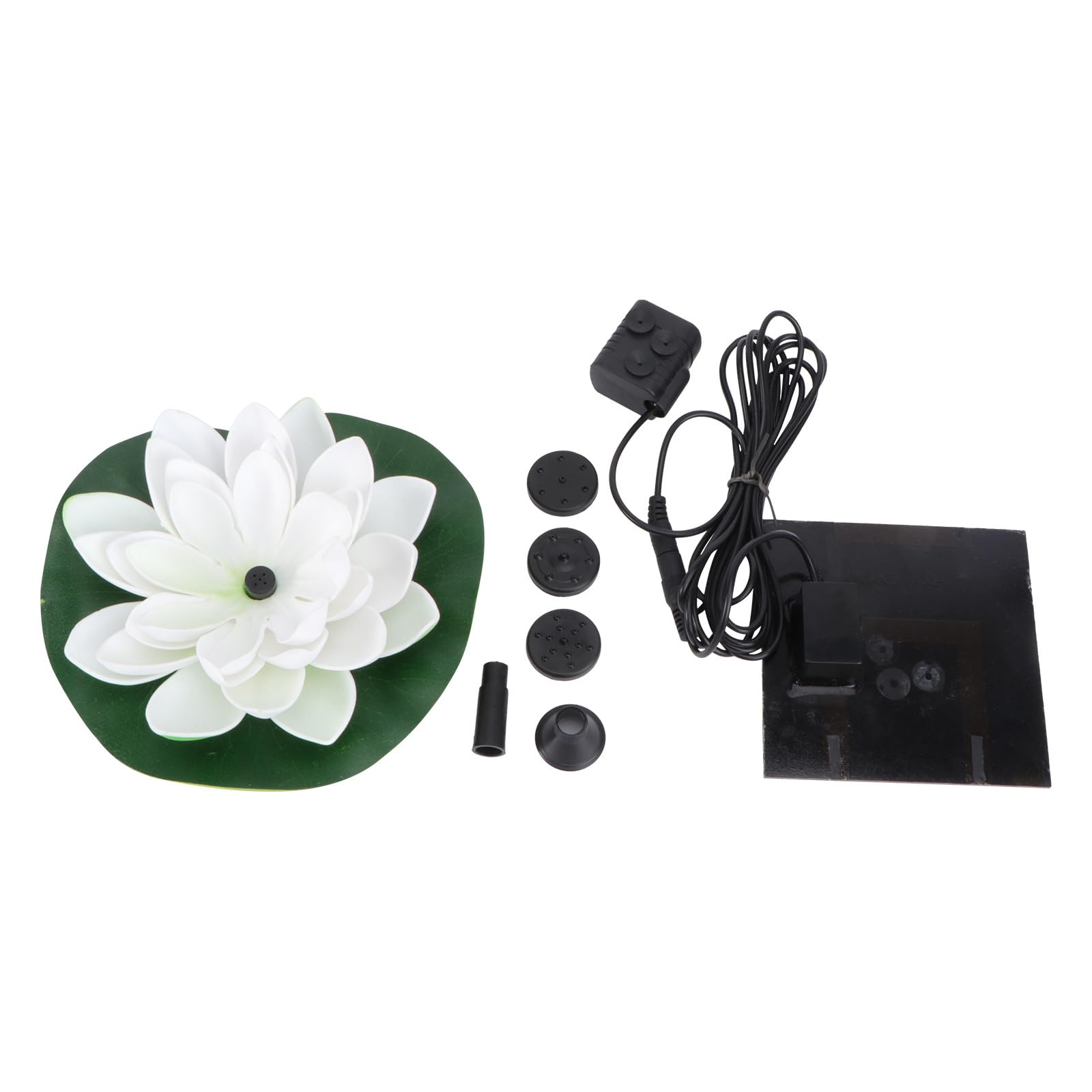 Fontaine solaire de jardin lotus blanc pompe flottante petit bassin 180l/h
