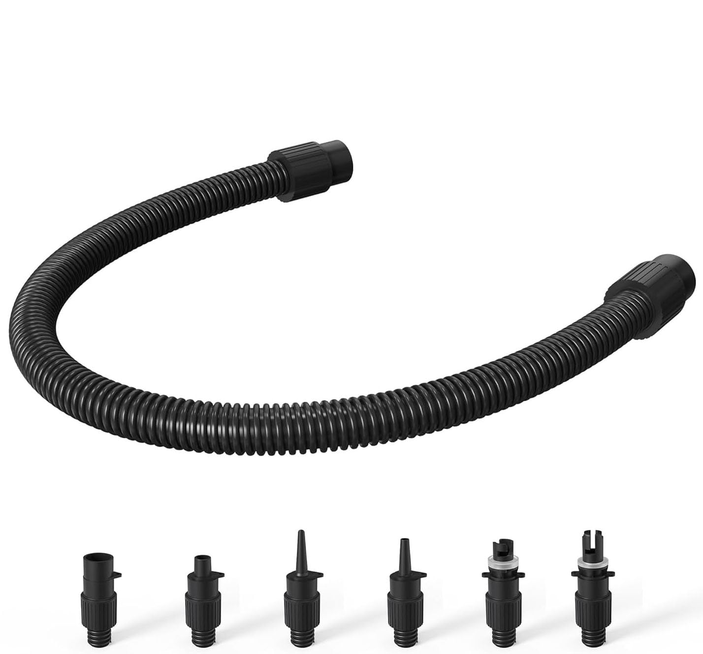 BAVIZZN Paddle Board Pump Adapter Tube 7 Nozzles Inflatable SUP Air Pump Inflatable Hose Nozzle Head, Air Pump Inflatable Adapter Accessories for Some Air Beds, Air Mattresses etc