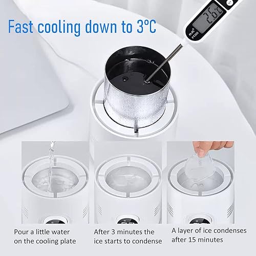 Miniatura 3 de HSTYAIG Cup Cooler-Coffee Warmer Desktop 2IN1, 60C- 2C Coffee Tea Drinks Mug Warmer Cooler Desktop Heating and Cooling Beverage Plate for