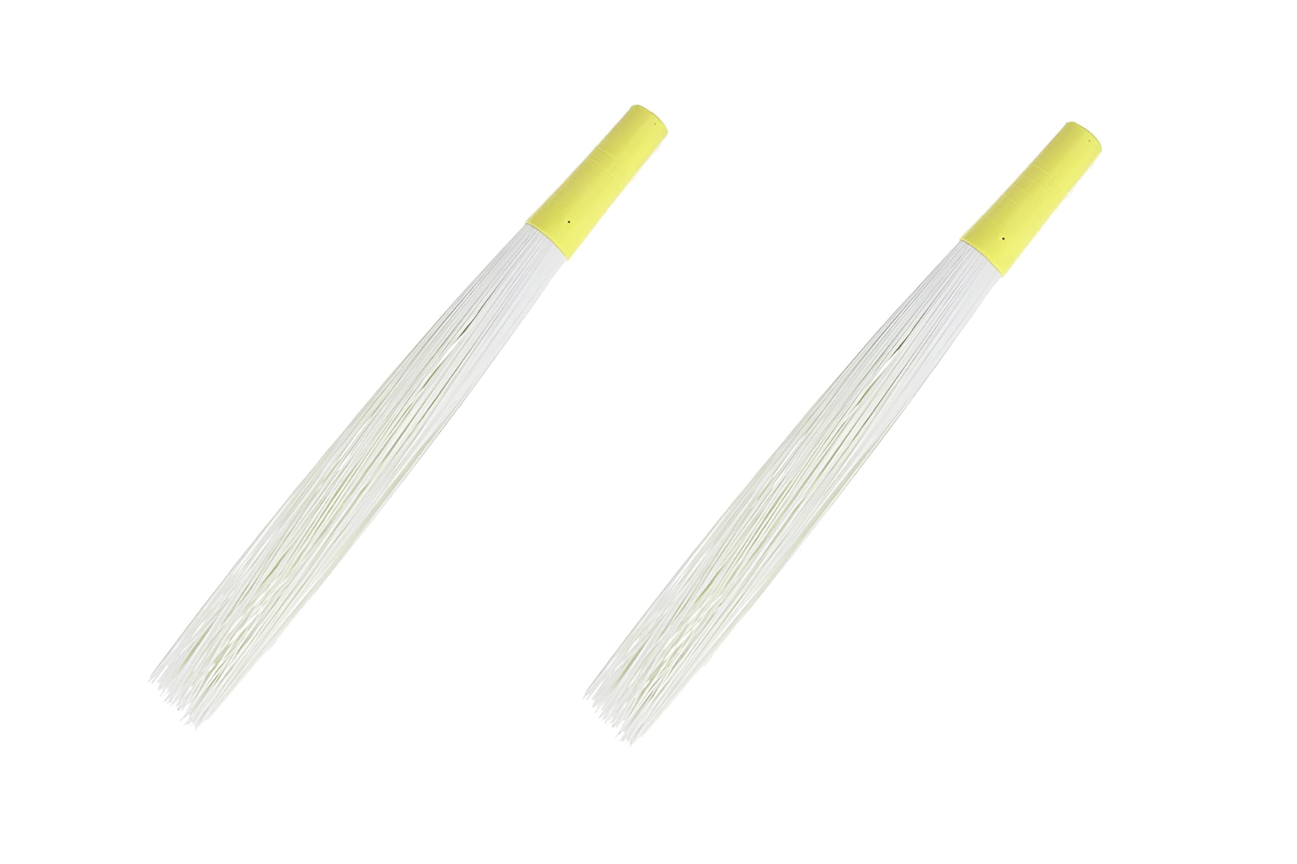 Plastic Wet Cleaning Broom with Red Handle, Thin Bristle Design for Bathroom and Indoor Floor Cleaning (Pack of 4)-picture-14
