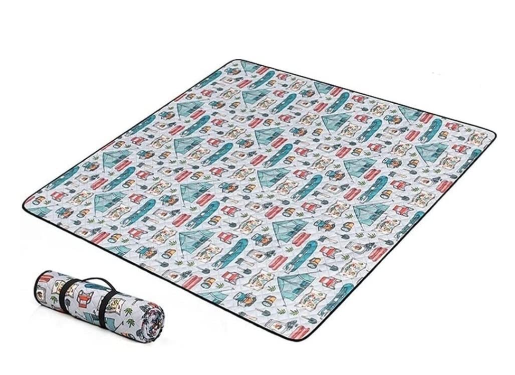CVdrtyED Picnic Blanket Outdoor Thicken Waterproof Beach Blanket Portable Picnic Mat Suitable For Travel, Party Outdoor Mat(B)