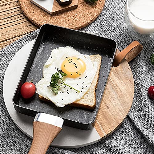 Draagbare rechthoekige pan, Tamagoyaki, non-stick Medische steen, anti-uitbarsting handvat, Japanse stijl kleine pan… - Afbeelding 5
