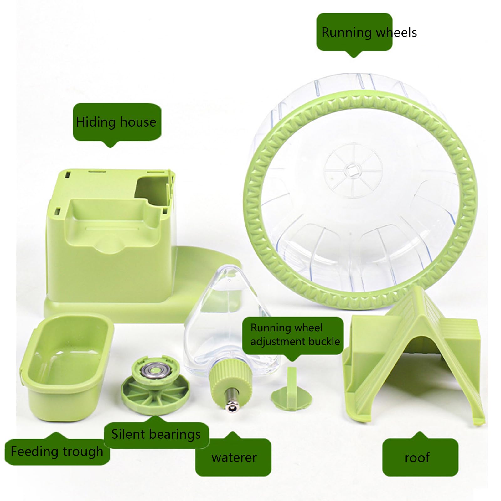 Rad mit verstellbarem Ständer Hamster Übungsrad Vier in-1-Scheibenspielzeug Wellness Zubehör Sicherer Hamster