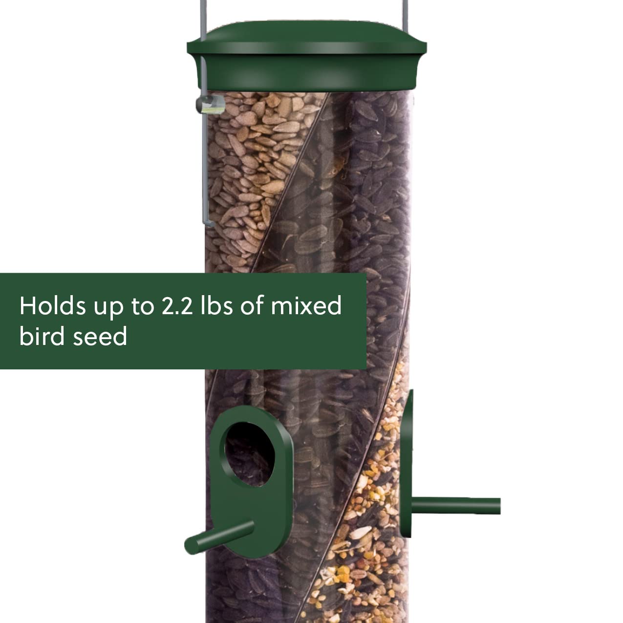 Gardman Peckish 60053042 - Mangiatoia a 3 semi, per tutte le stagioni, verde, altezza 47,6 cm
