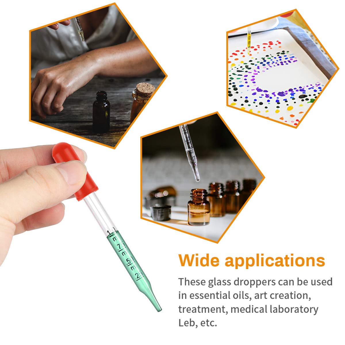 Dropping Pipettes for Essential Oils Pipettes Dropper 1 mL Capacity