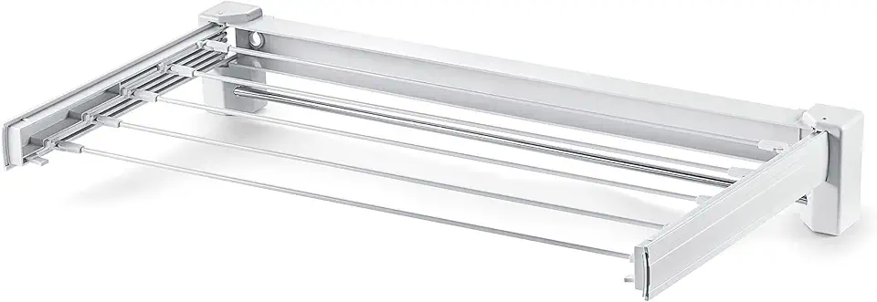 Ordene - Varal Retrátil Sanfonado, Cor Branca, Linha Log