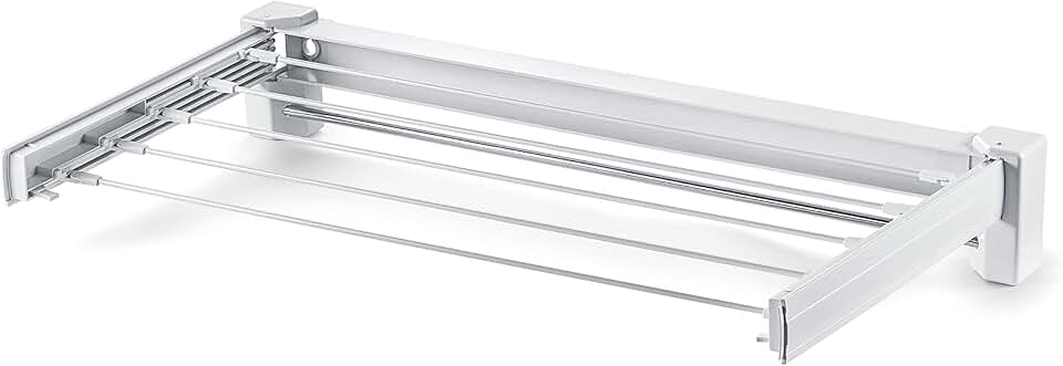 Ordene - Varal Retrátil Sanfonado, Cor Branca, Linha Log