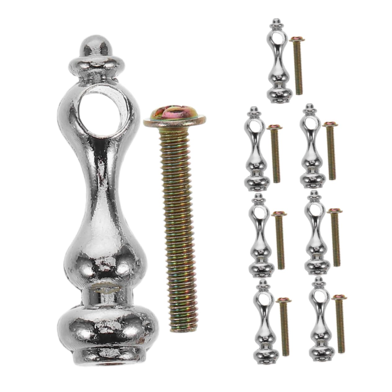 Levemolo 8Pcs Metal Post Cap Railing End Cap for Glass Railing Handrail Connector for Furniture Wine Cabinets and Bar Carts Enhanced Safety and Stylish Design