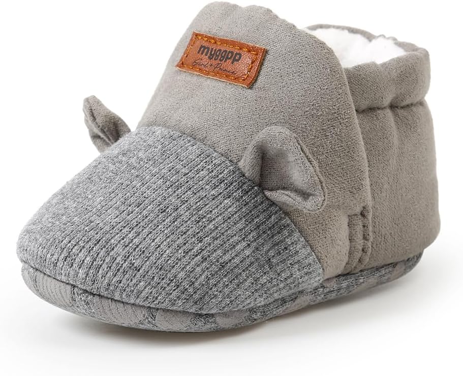 FAMI Unisex Newborn Baby Booties Non-Slip Sole Soft Fleece Toddler Boy Girl Slipper Winter Warm First Walker Crib Shoes FAMI Unisex Newborn Baby Booties Non-Slip Sole Soft Fleece Toddler Boy Girl Slipper Winter Warm First Walker Crib Shoes