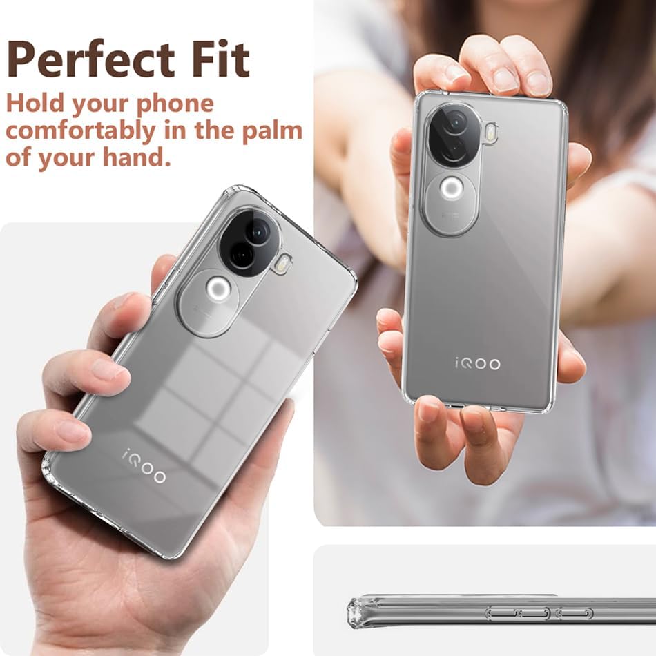 Image of Soft Rubber Back Cover Compatible Model for Vivo V2403 / V40e 5G - Transparent