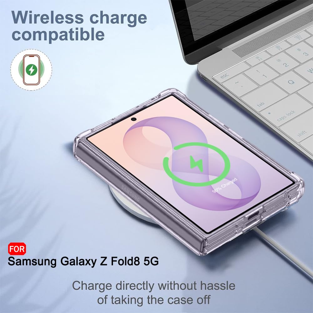TheGiftKart Crystal Clear Back Cover Case for Samsung Galaxy Z Fold 8 5G Compatible with MagSafe | Shock Proof 360° Protection | Hard Back Cover Case for Samsung Z Fold8 (PC & TPU, Transparent Bumper) — Amazon image 6