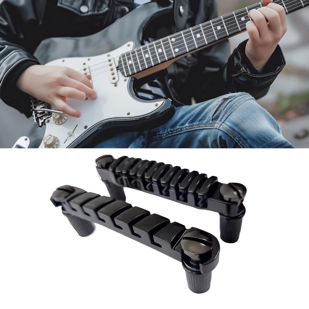 Greabuy Zincs Alloy Guitar Bridge Playability Bridge Tailpiece Replacement Change Guitar Bridge Tailpiece