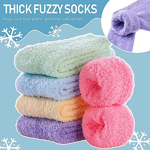 Yebing Non Slip Hospital Socks for Women with Grips Fuzzy Cozy Anti Skid Slipper Socks Winter Warm Soft Fluffy Sleep Socks4