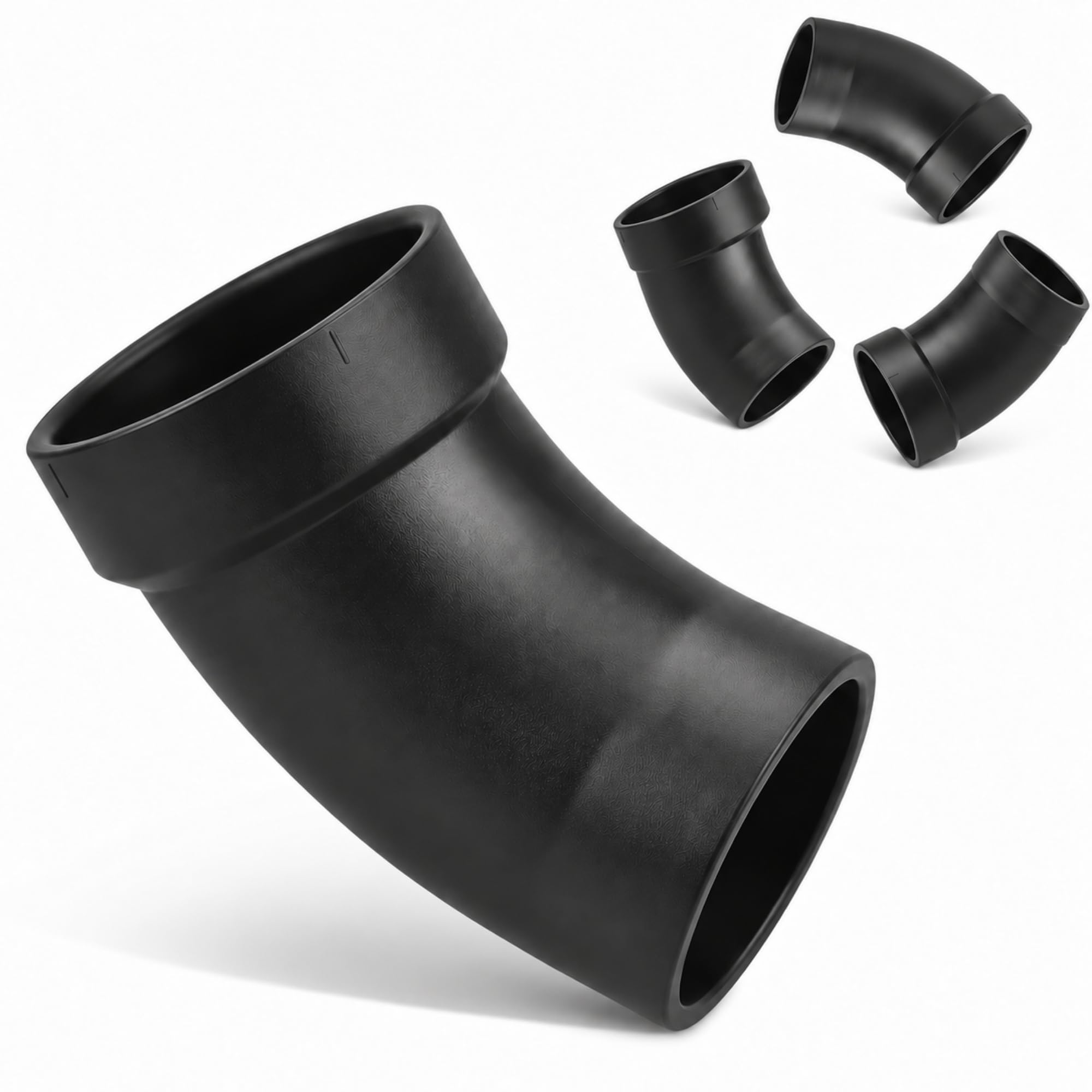 2-inch 4 Pack Street Sanitary Elbow, ABS DWV 45 Degree