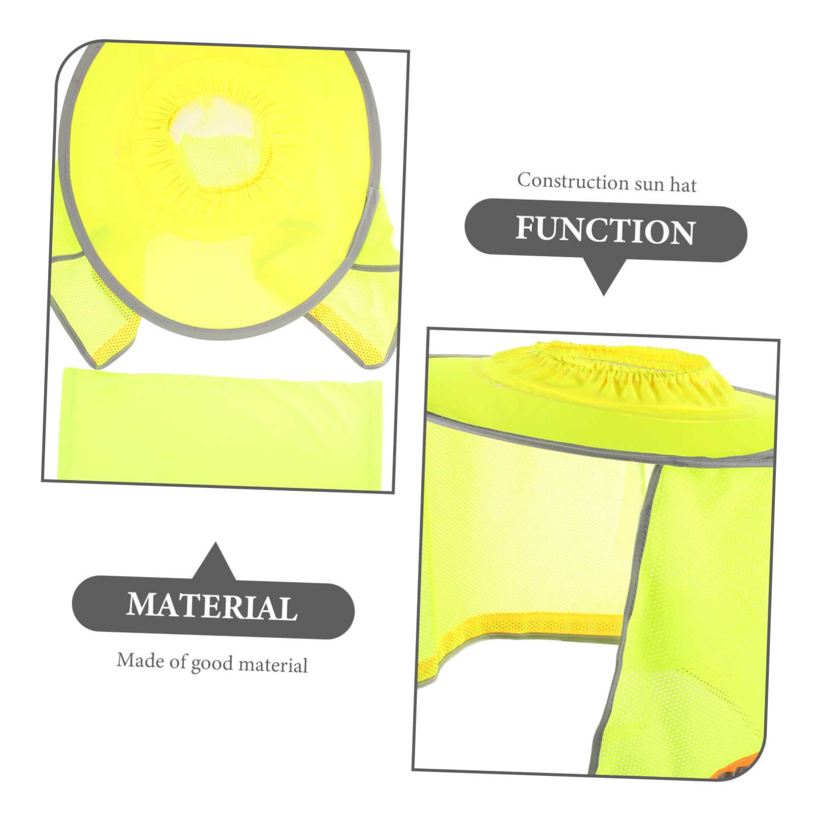 ULTECHNOVO 4piezas Sombrero De Protección Solar Para Casco Visera y Cubierta De Cuello Para Obras y Instalaciones Al Aire Protección Uv y Comodidad Construcción