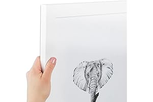 ArtToFrames 11x12 White Picture Frame with Clear Glass and 1 Backing