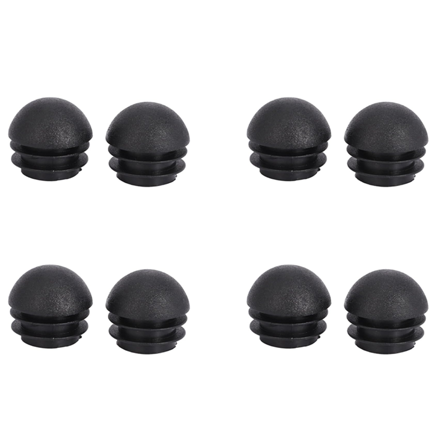 Hndhbfgrt 8 Pcs 25mm Dia Plastic Round Tube Inserts End Blanking Caps Black