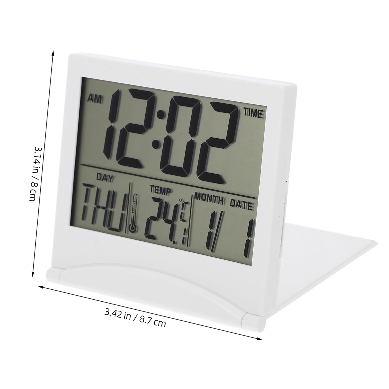 STOBAZA 5 Stück Desktop Alarm Clock Faltbare Elektronische Uhr Multifunktionsuhr mit Kalender und Temperaturanzeige für Schlafzimmer Leicht zu Transportieren