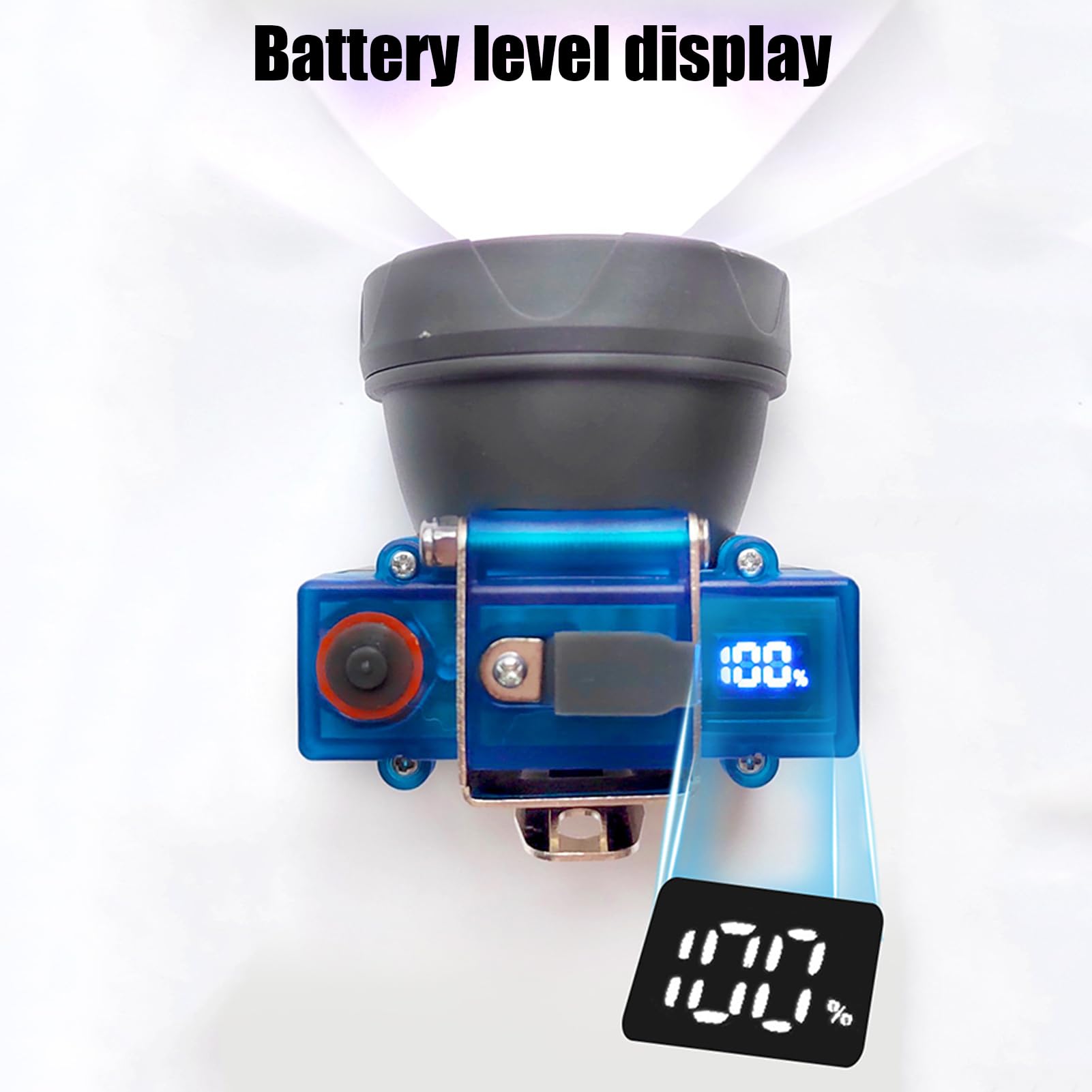 Lampe Frontale de sécurité à LED 150W, étanche et antidéflagrante, Rechargeable, idéale pour Les mineurs souterrains, idéale pour Les Casques de Chantier