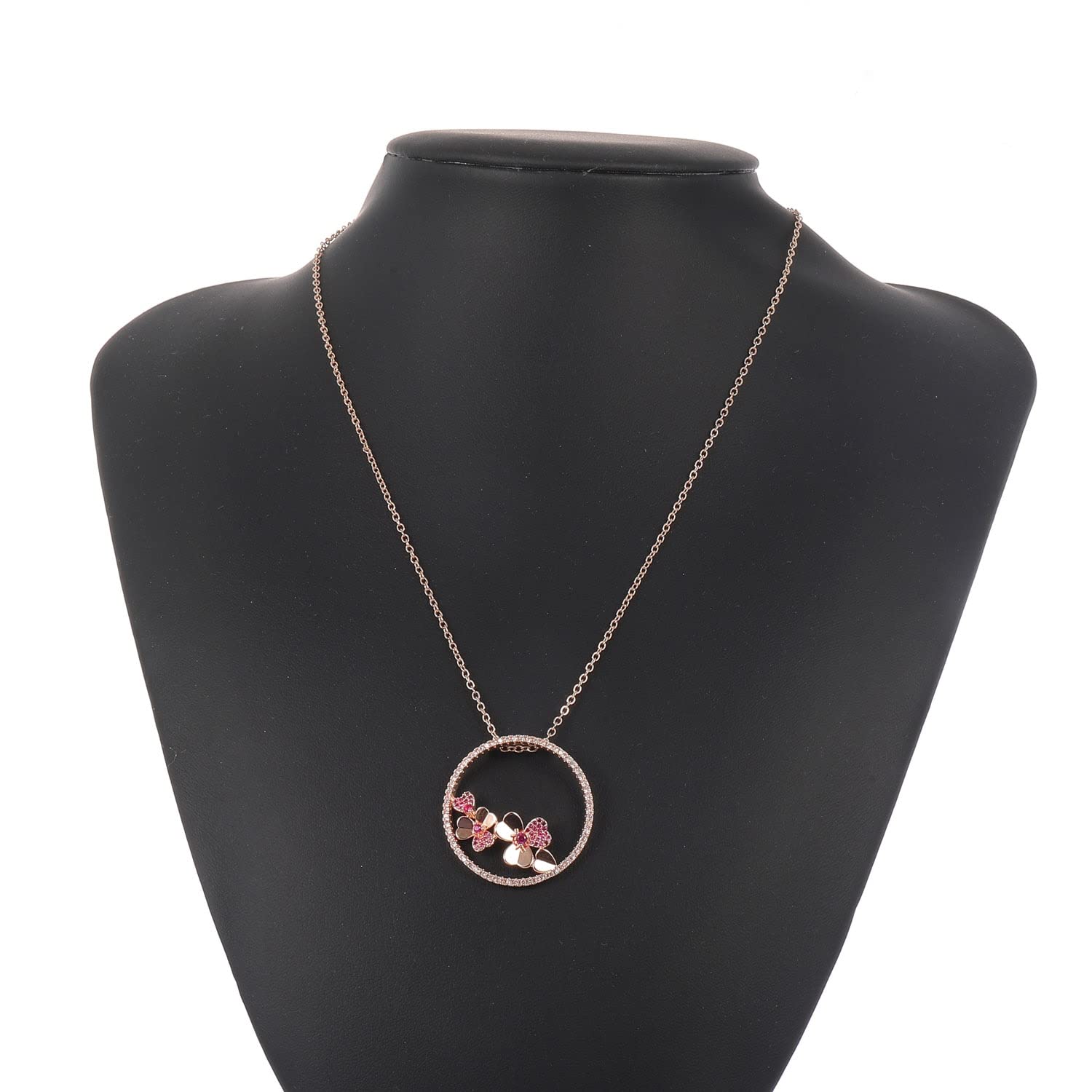 Collane Fiore Rotondo intarsiato in zirconi in zirconi della Collana del Pendente delle Donne del Ciondolo di Banchetto della Collana Elegante della Collana di Modo Squisito Collana da Donna