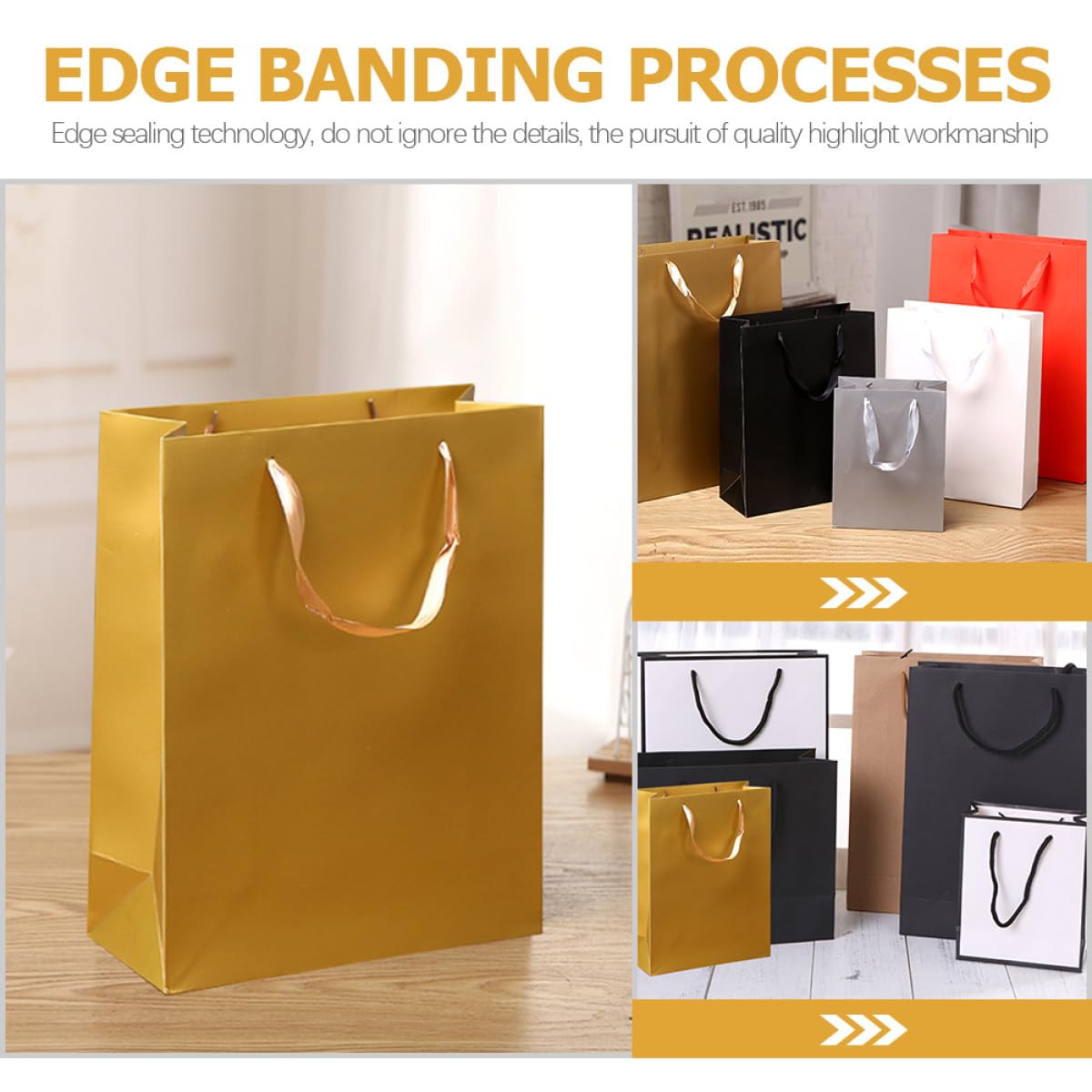 UPKOCH 12 Stück Teiliges Geschenk Papiertüten Gold Handliche Verpackungstaschen mit Griffen für Süßigkeiten Geburtstag Party Festliche Geschenkverpackung und Aufbewahrung
