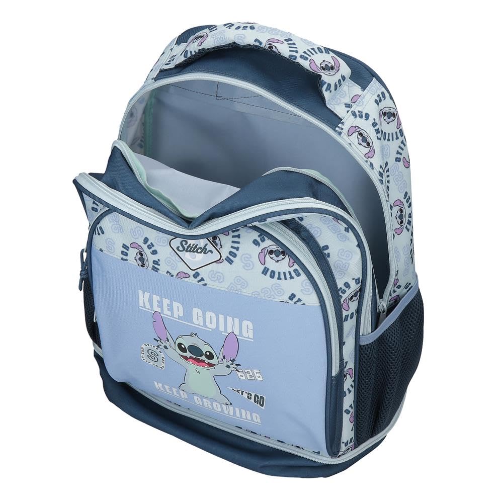 Joumma Disney Stitch Keep Going Mochila 2 Ruedas Azul 32x45x21 cm Poliéster 30,24L