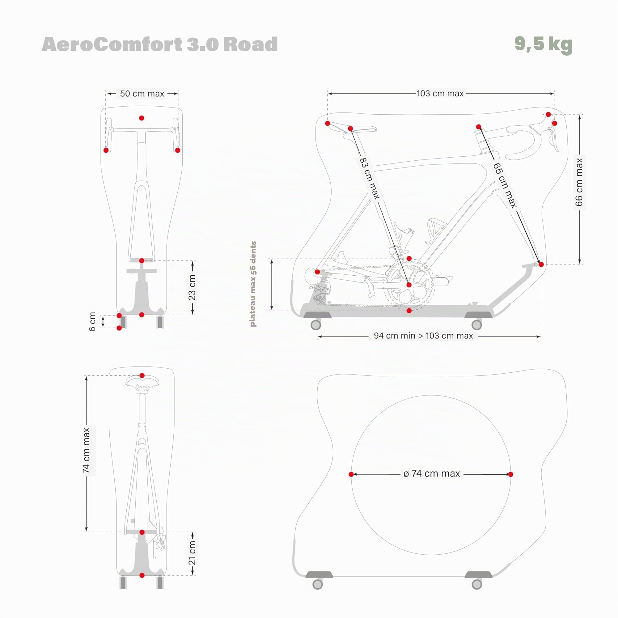 SCICON Housse à Vélo De Route Aerocomfort 3.0