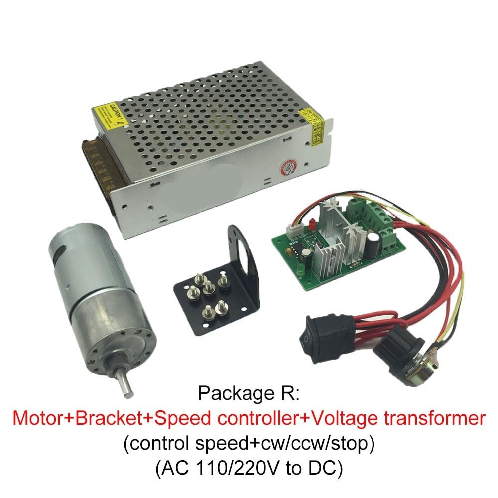 Wentylator silnika JGB37-550 Mini silnik wsteczny 12 V DC Elektroniczny reduktor o wysokim momencie obrotowym Przekładnia 12 V 18–2300 obr./min Wentylator chłodnicy(Package R,1450RPM_12V)