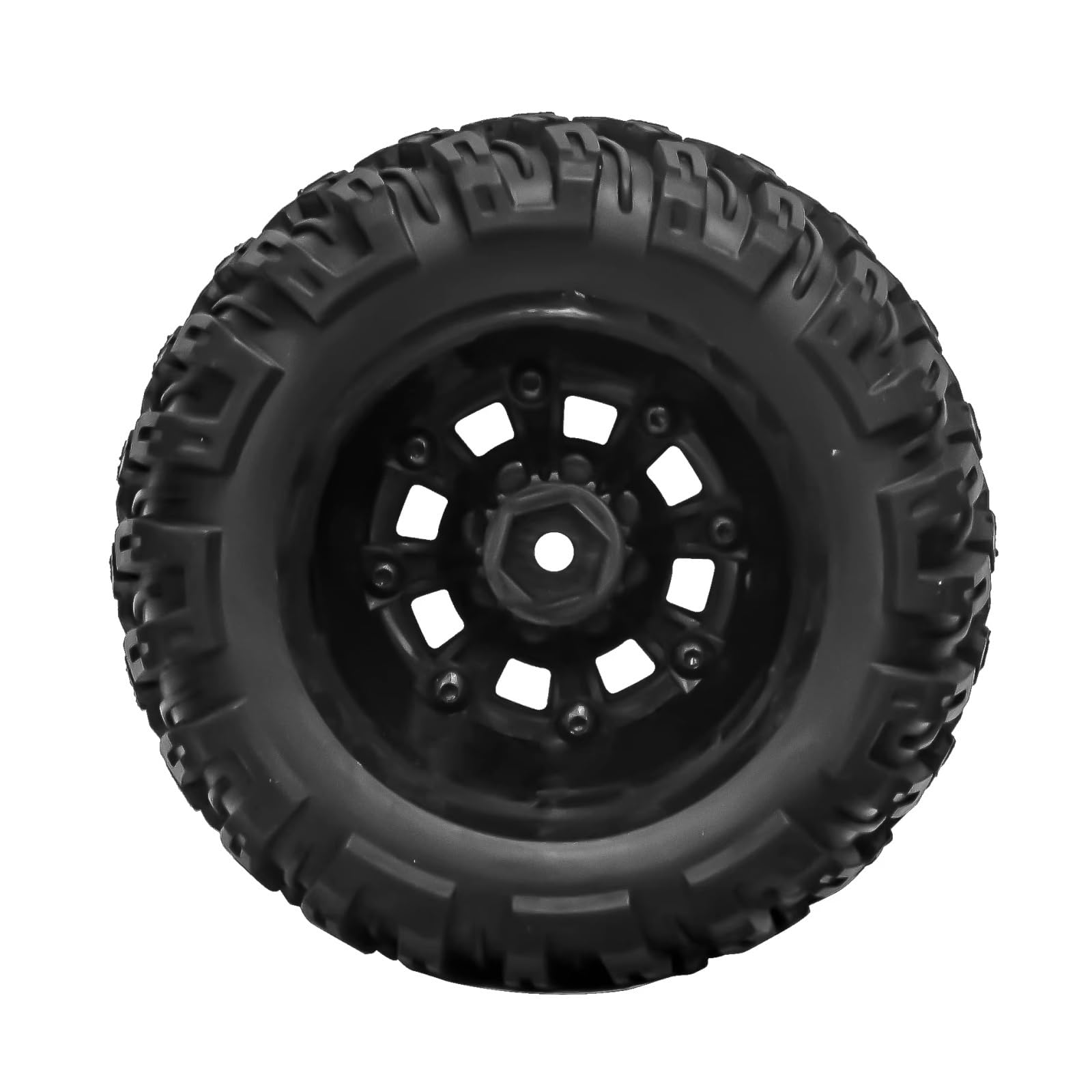 RC Pneus Jante Compatible avec Traxxas pour TRX4 D90 D110 pour Axial pour SCX10 pour MST 1/10 RC Voiture sur Chenilles 110mm 1.9 "Jante De Roue Beadlock Jeu De Pneus en Caoutchouc