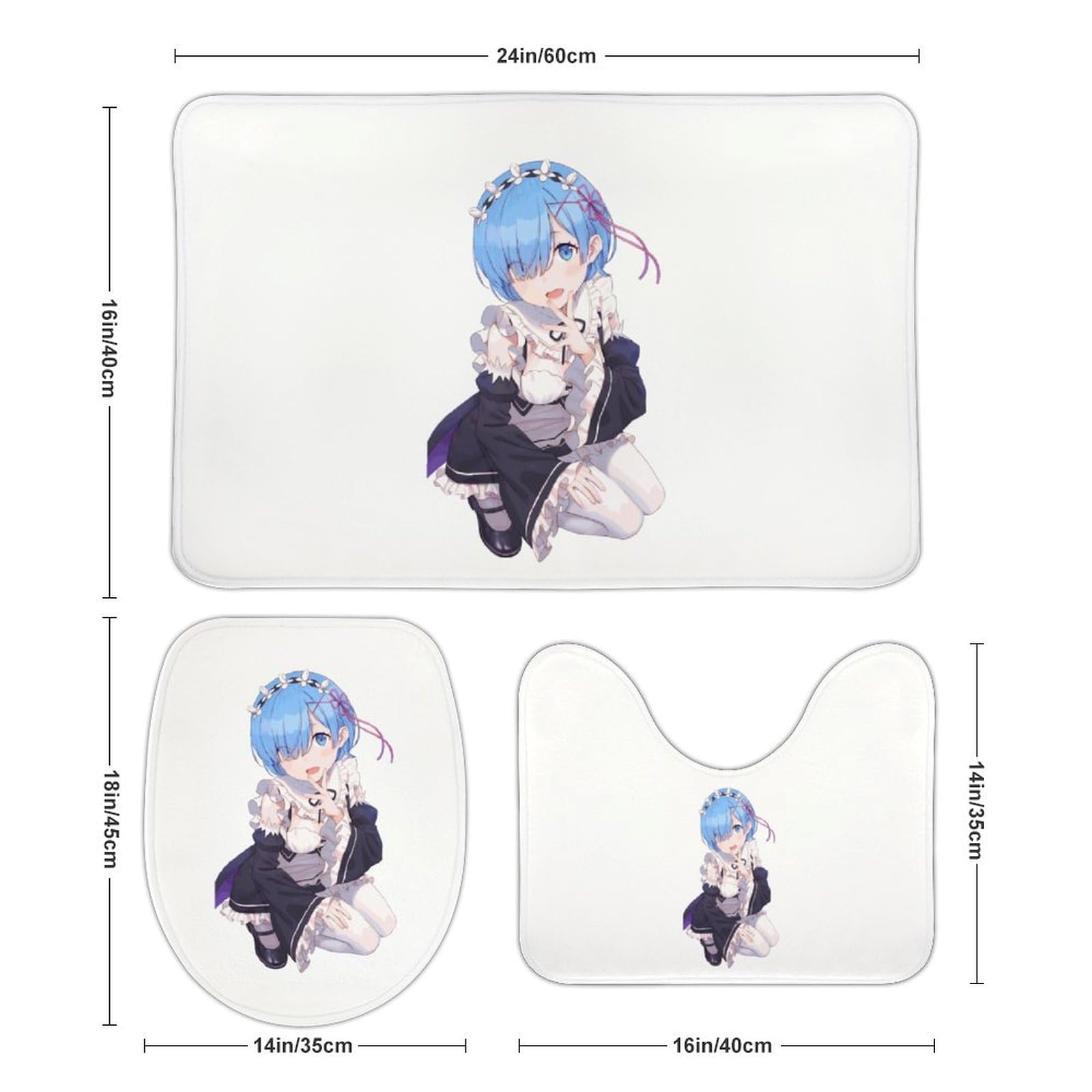 Amazon｜Re:ゼロから始める異世界生活 レム トイレマット 3点セット