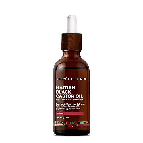 Kreyol Essence - Aceite de ricino negro haitiano para piel y cabello original 2 onzas
