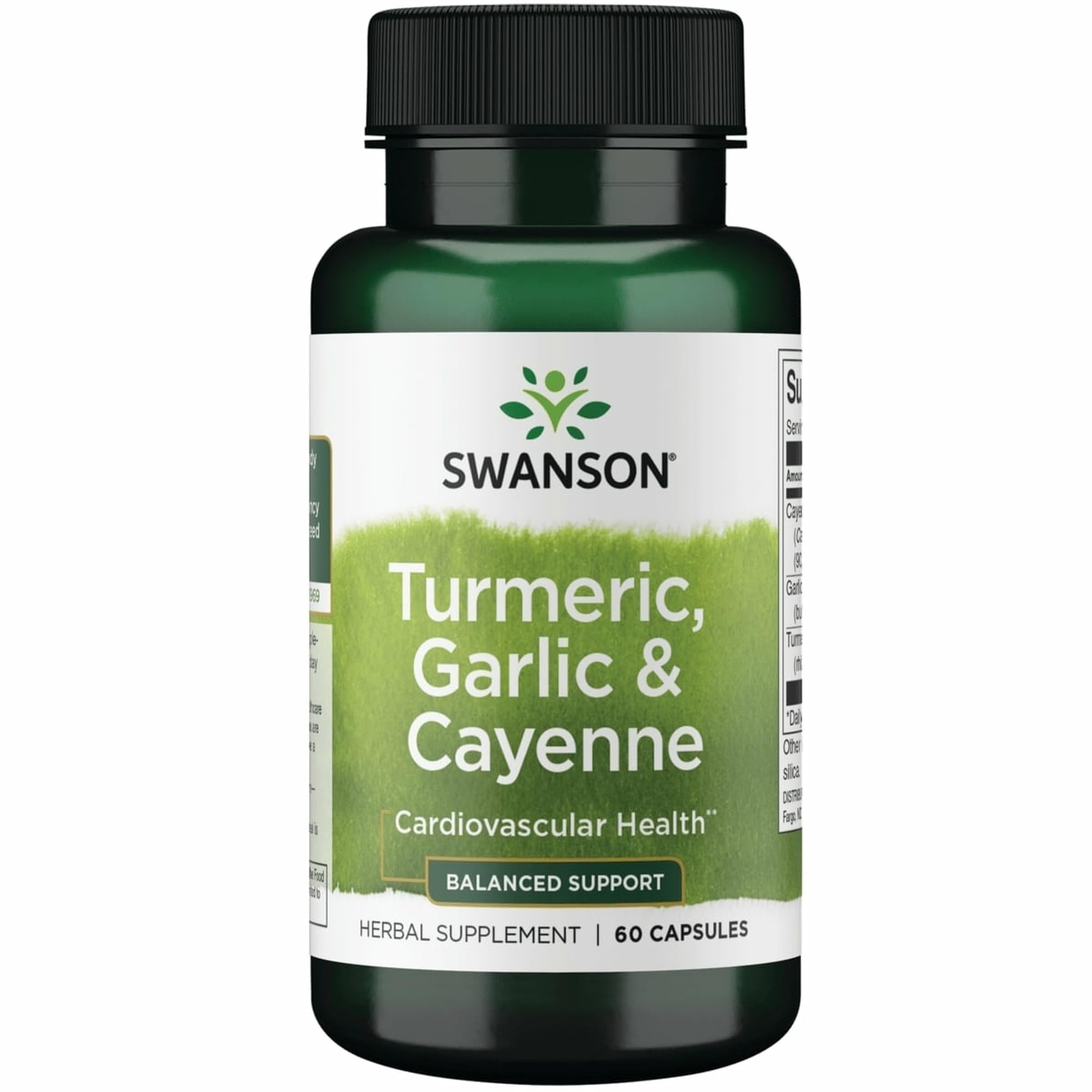 Swanson Full Spectrum Turmeric Garlic & Cayenne, 60 Capsules 60 Count (Pack of 1)
