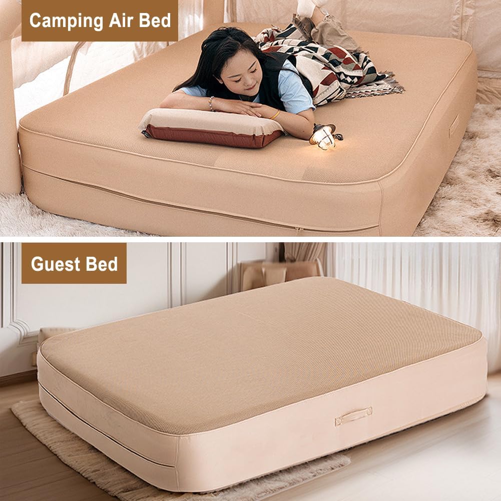 RGA Portable Electric Rechargeable Travel Bidet and Twin Air Bed with Built-in Pump, Self-Inflating Air Mattress with Air Pump