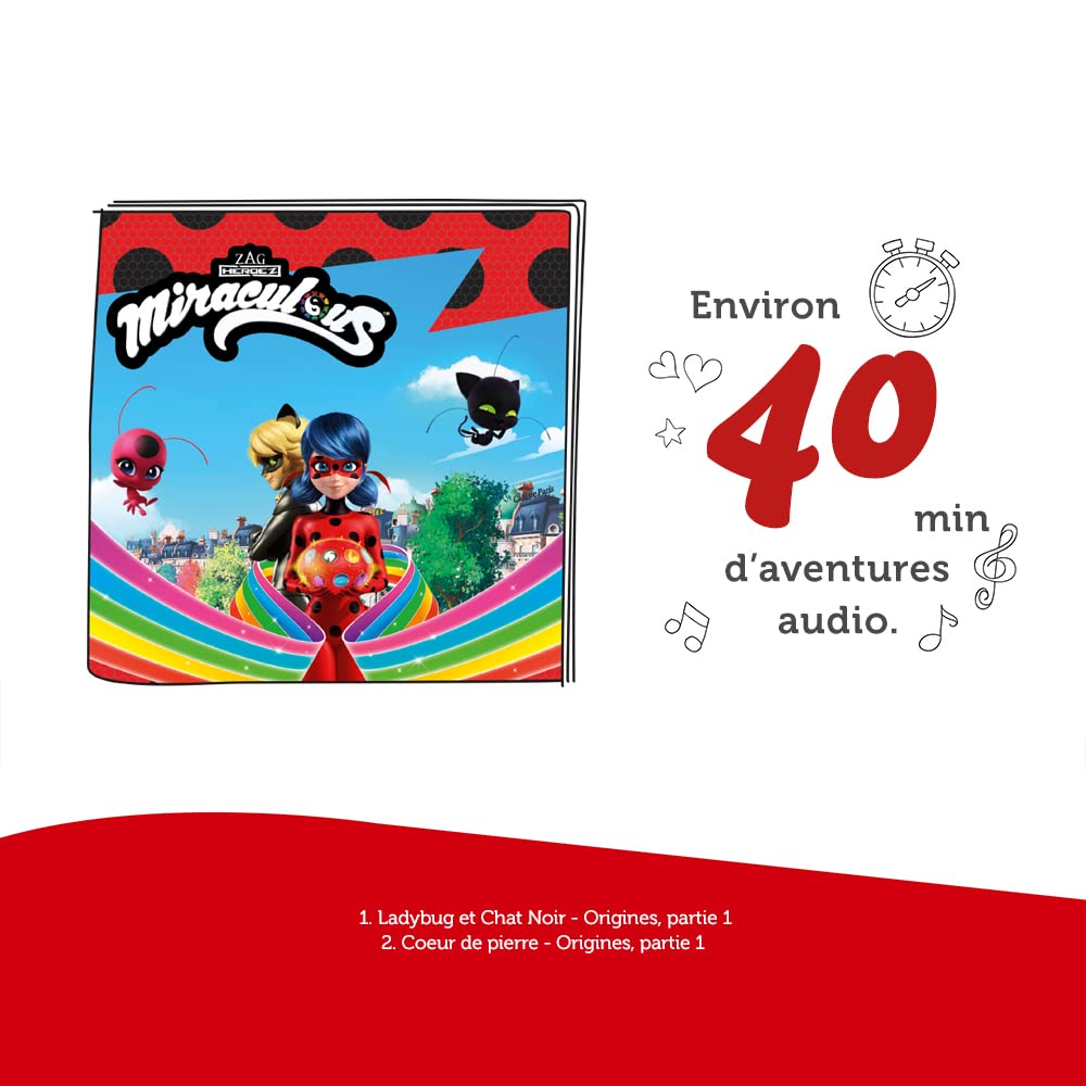 tonies Figurine Miraculous, Personnage avec Histoire Audio pour conteuse Toniebox, audioconte 3 Ans et Plus - Boite à Histoires Vendue séparément