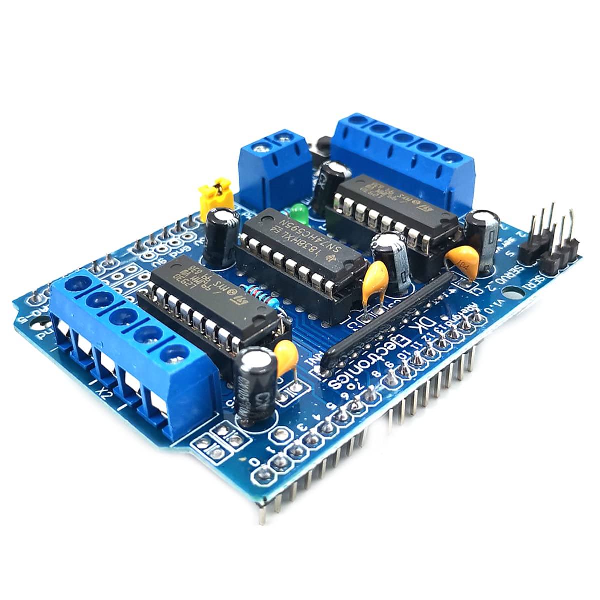 FainWan L293D DC Motor Drive Shield Stepper Motor Drive Shield Expansion Board Compatible with Ar-duino Duemilanove Rasp-Berry Pi-picture-13