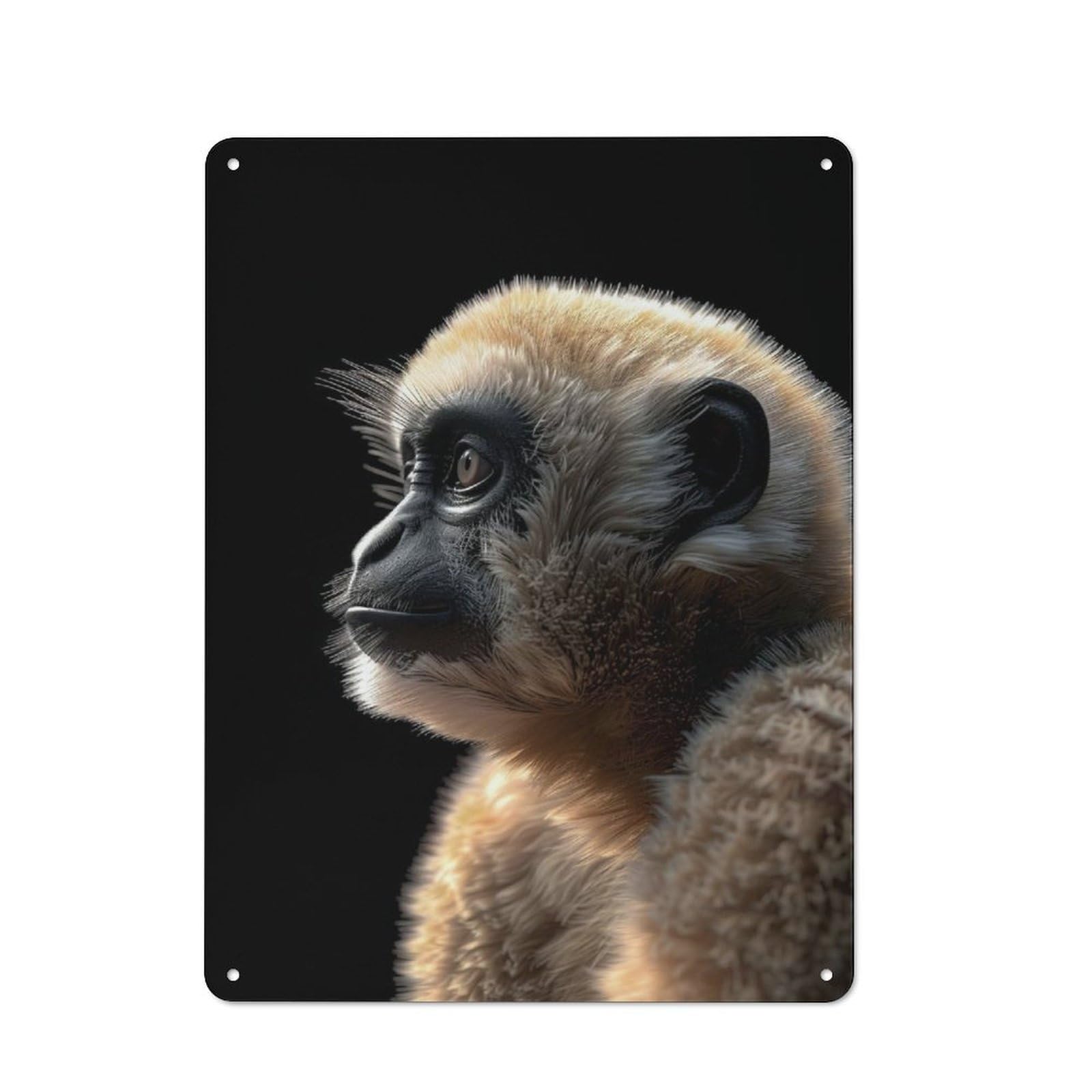 Junmoney Gibbon Tin Wall Plaque 40X30cm With For Man Cave Or Games Room, A New Home Present For Leisure-Room Decor Enthusiasts