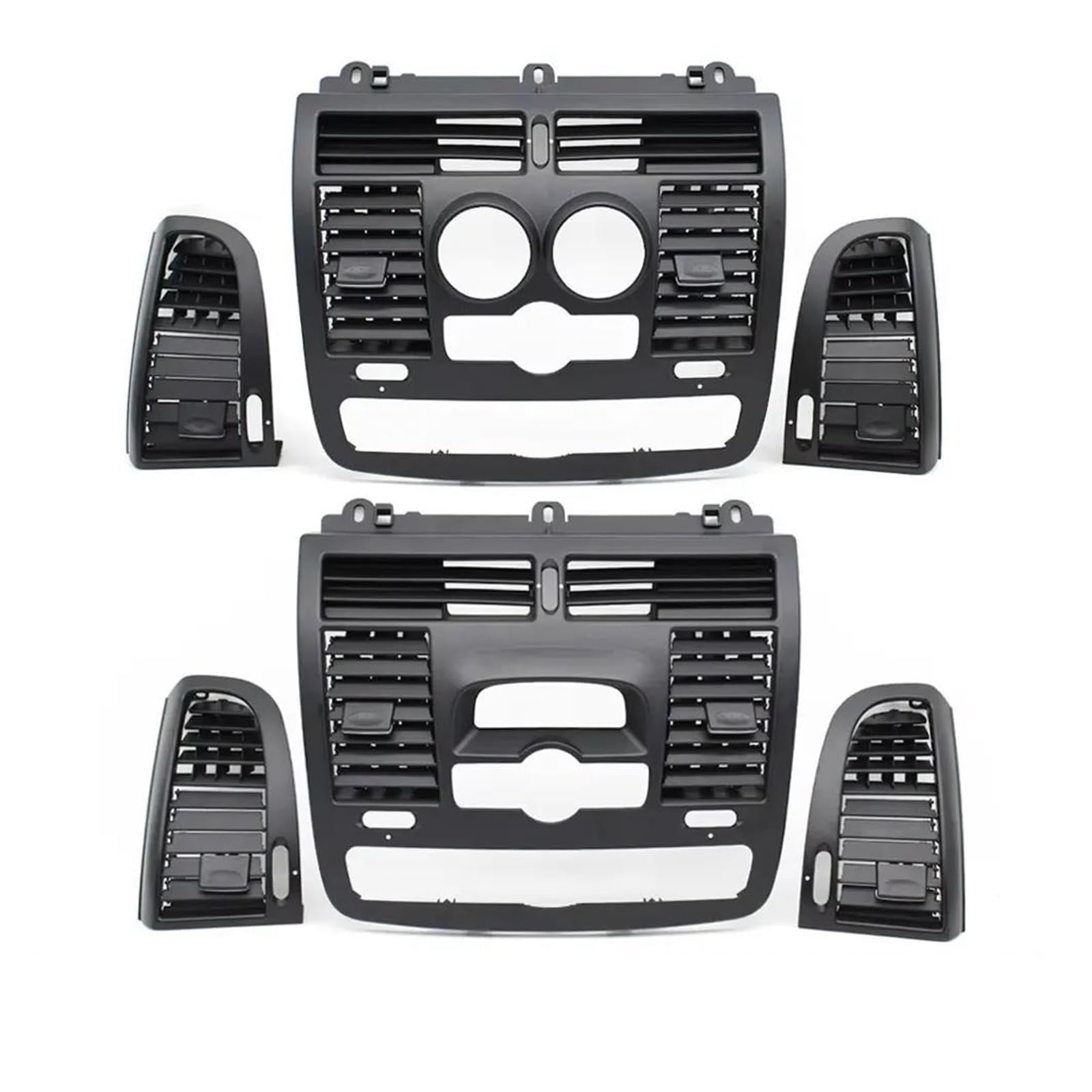 Wymiana wylotu powietrza do Mercedesa do Benz do Vito do Viano W636 W639 2004-2015 klimatyzacja kratka wentylacyjna klimatyzacja lewa prawa centralna klimatyzacja (lewa) (model A zestaw 3 szt.)