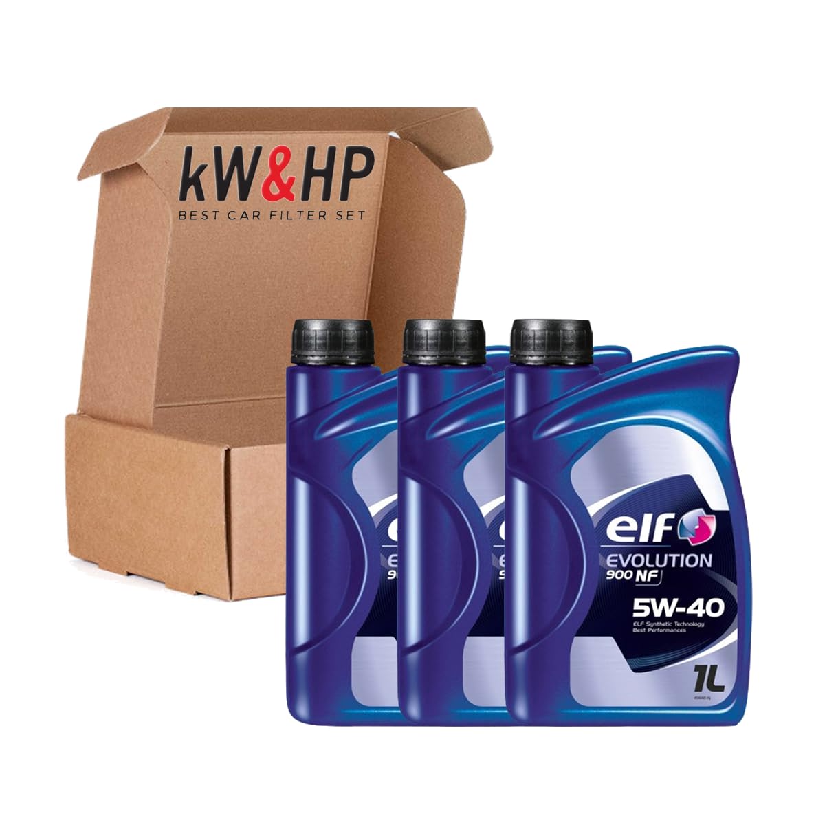 KIT TAGLIANDO 3 FILTRI (FILTRO ARIA, FILTRO OLIO, FILTRO ABITACOLO) + 3LT LITRI OLIO ELF_5W-40 PER PEUGEOT 107 (PM_, PN_) 50kW / 68CV