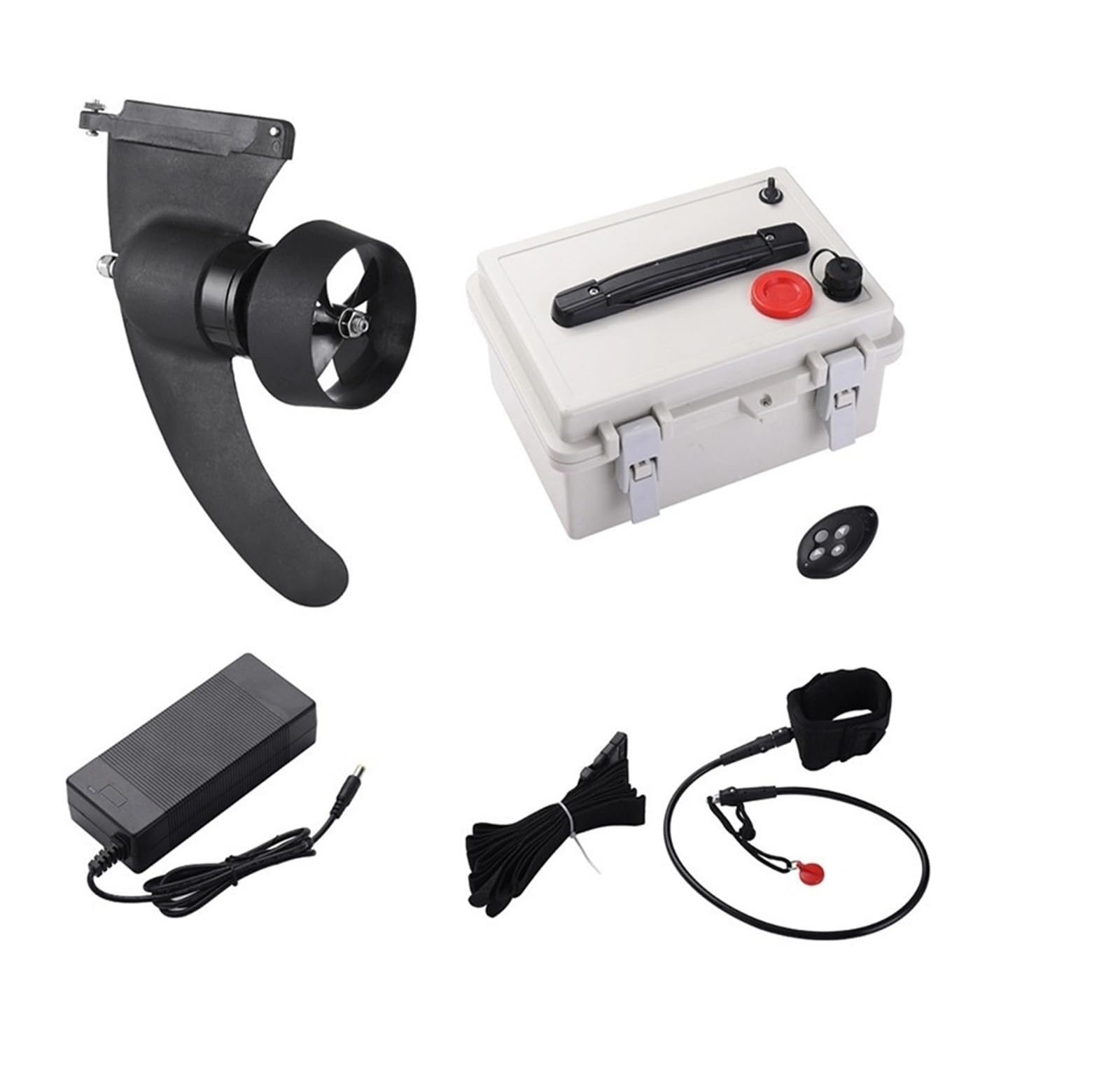 Tabla de Paddle Surf Kit de Aletas eléctricas 36 V con Caja batería, Motor sin escobillas 350 W for Tabla Surf Remo, propulsor Submarino for Kayak, Barco Pesca