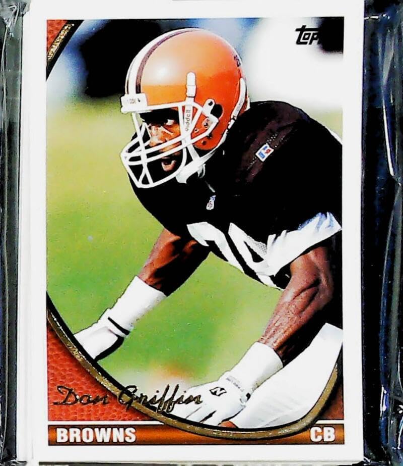 1994 Topps Football Cleveland Browns Official Team Set 20 ROB BURNETT44 TOMMY VARDELL45 ANTONIO LANGHAM DRAFT PICK71 VINNY TESTAVERDE104 TONY JONES145 MICHAEL DEAN PERRY172 MARK CARRIER223 BOB DAHL251 ERIC METCALF281 ANTHONY PLEASANT308 ERIC TURNER339 STEVON MOORE361 RANDY BALDWIN387 PEPPER JOHNSON418 MATT STOVER446 NAJEE MUSTAFAA483 MICHAEL JACKSON513 WALTER REEVES549 ERIC METCALF TOOLS OF THE GAME553 ERIC TURNER TOOLS OF THE GAME563 MIKE CALDWELL590 STEVE EVERITT628 GENE WILLIAMS655 DON GRIFFI
