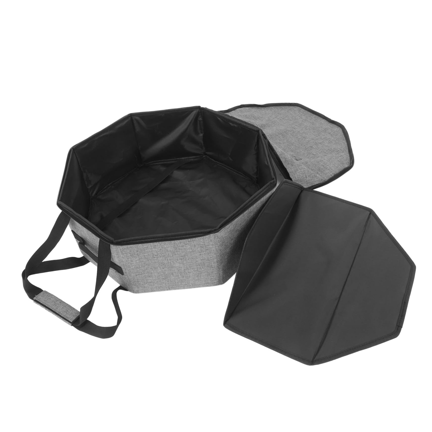 STOBAZA Round Hat Box for Storage Foldable Hat Carrier Bag with Lid Decorative Organizer for Cowboy Cap Men Women