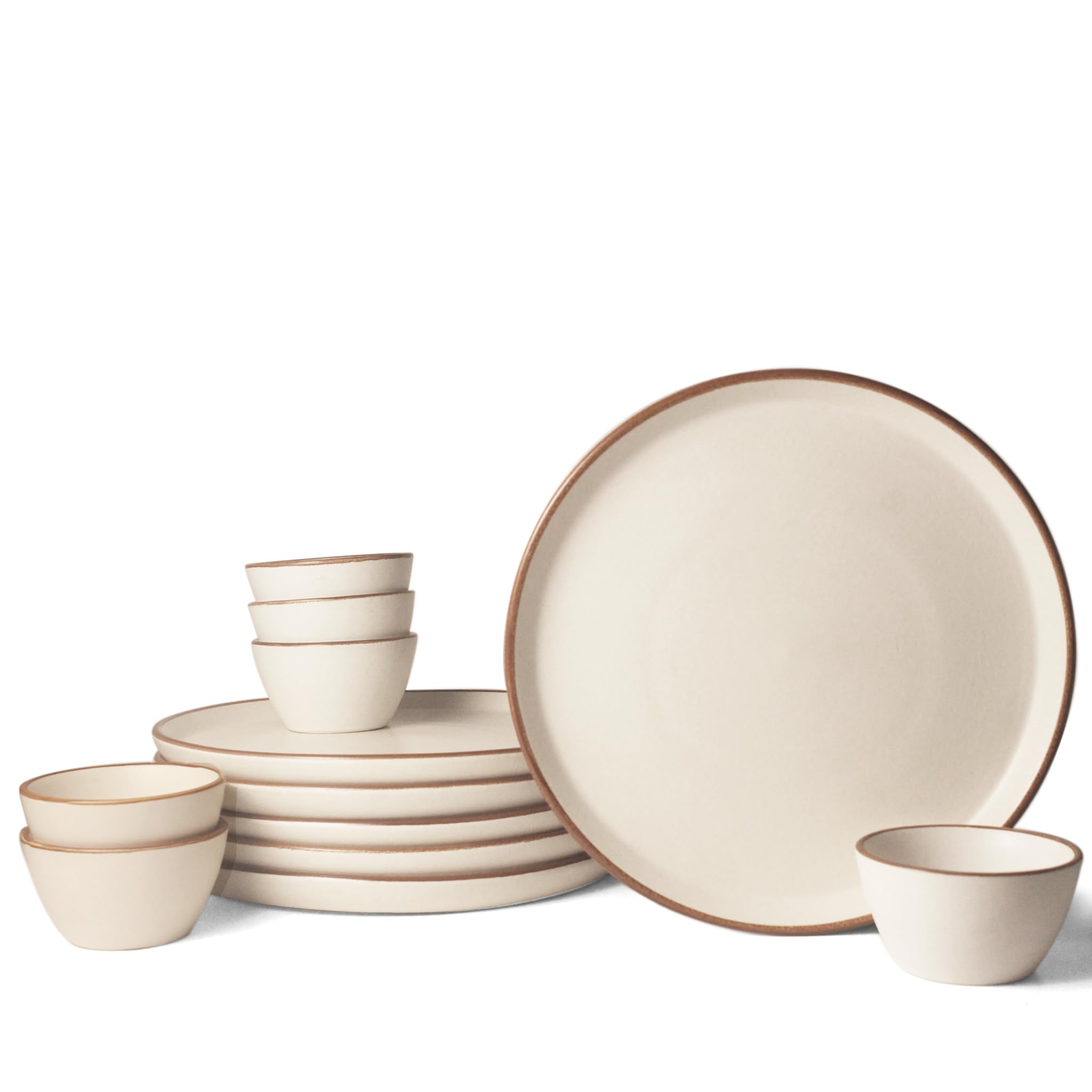 Flamingo Pink Dinner Set for Couples - 6 Piece Ceramic Set -16