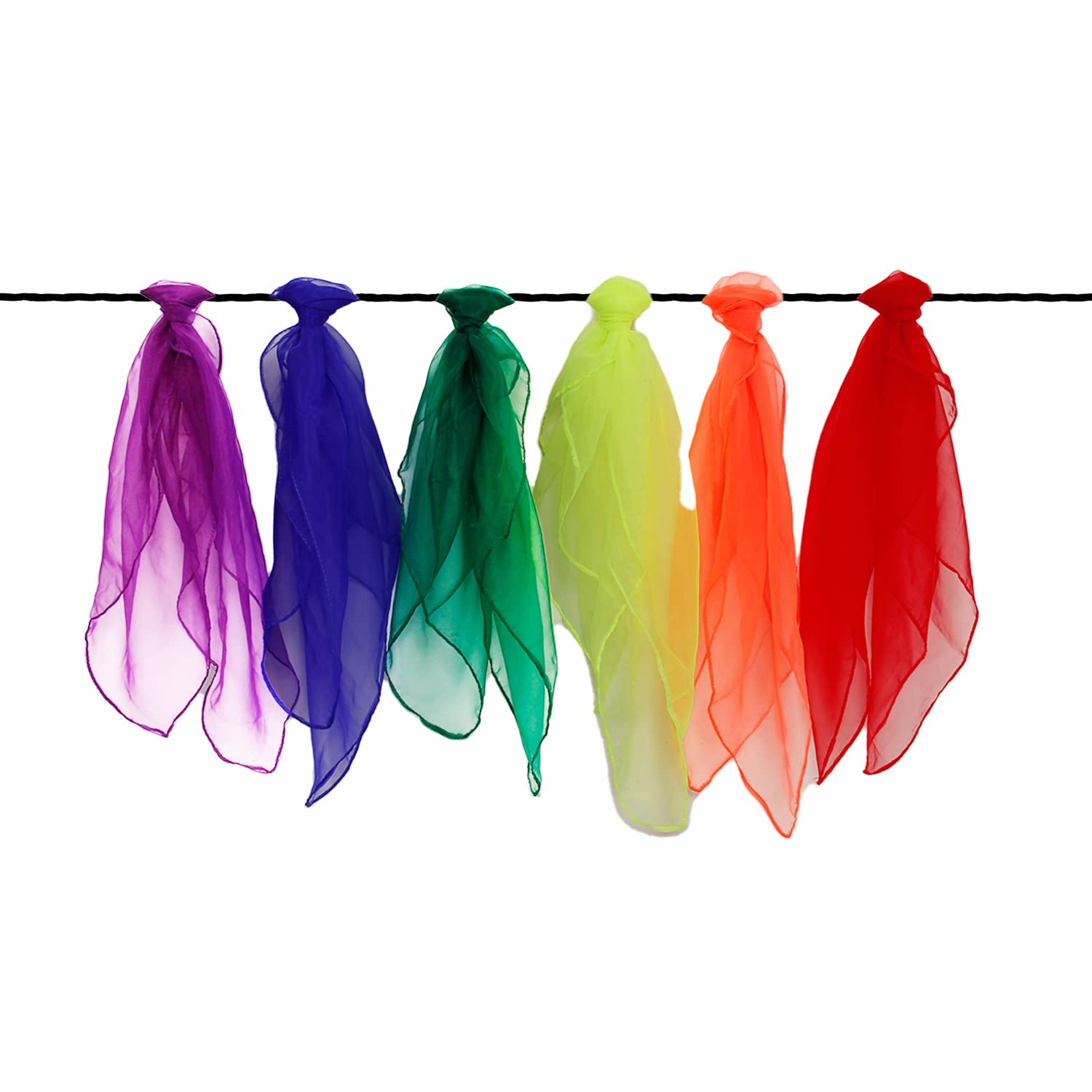 GISCO Square Juggling Dance Scarves Magic Tricks Performance Props Accessories| Size : 16 x 16 Inch (12)