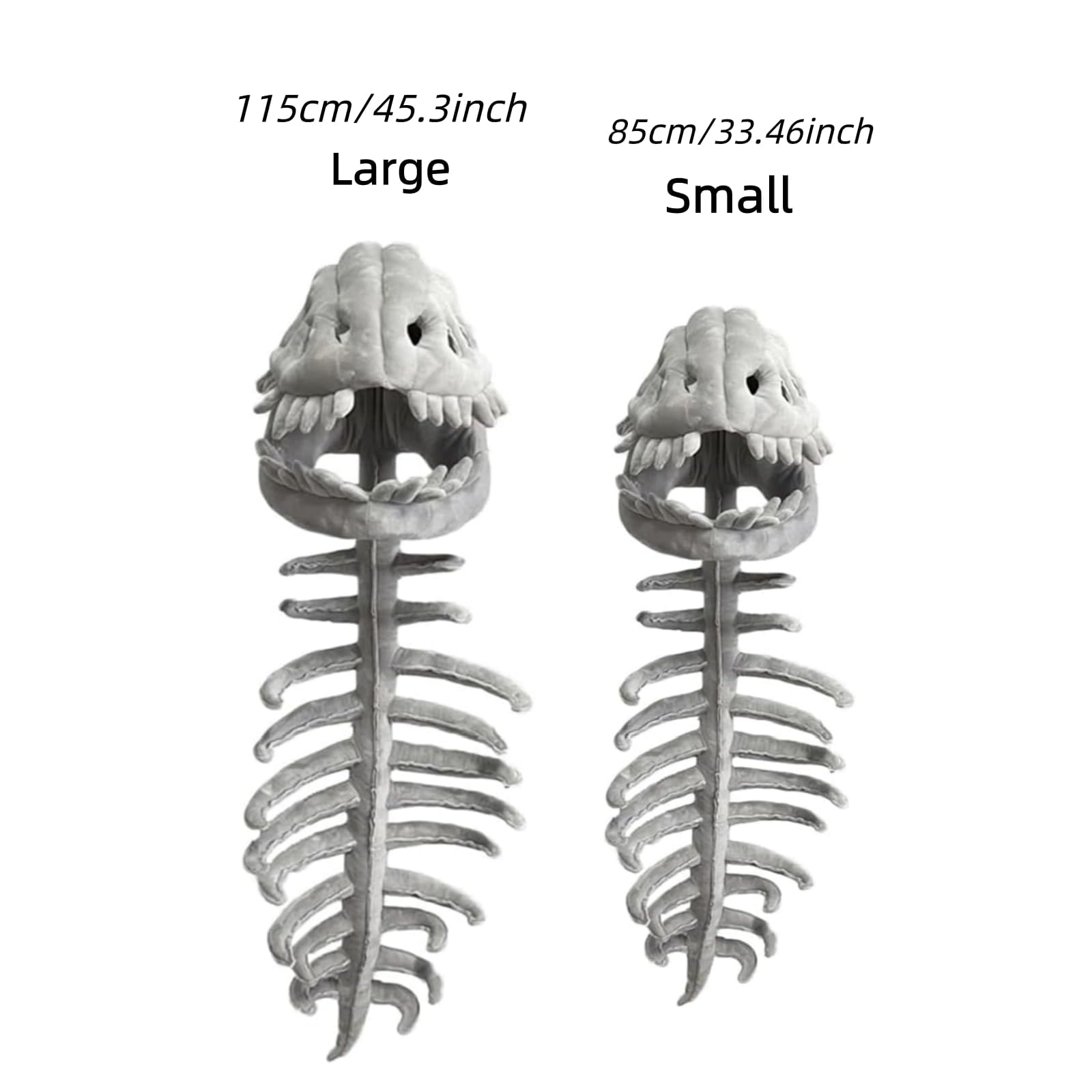 Silly Dino Plush Skeleton Dinosaur Skeleton Costume with 3D Spinosaurus Skull Mask for Dress-Up Party Fun — view 7