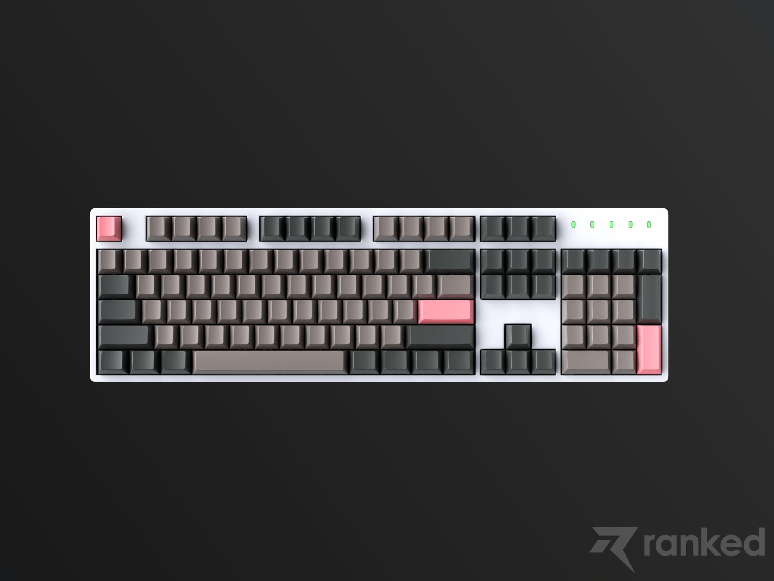 Ranked Set de Touches Vierges | 1.4 mm Thick PBT | Profil Cherry pour Clavier Mécaniques (Dolch, 139 Touches)