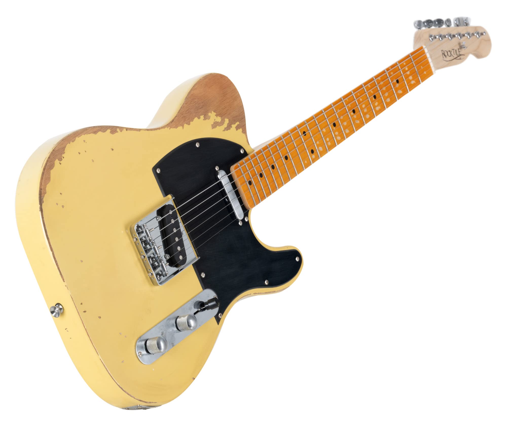 Rocktile Vinstage TL-HMBB Guitarra Eléctrica Vintage Blonde, General | Modelo: TL-HMBB, Serie: Vinstage, Peso: 3, 1 kg, Número de cuerdas: 6, Orientación: Diestros, Cuerpo, Cuerpo: Caoba, Mástil