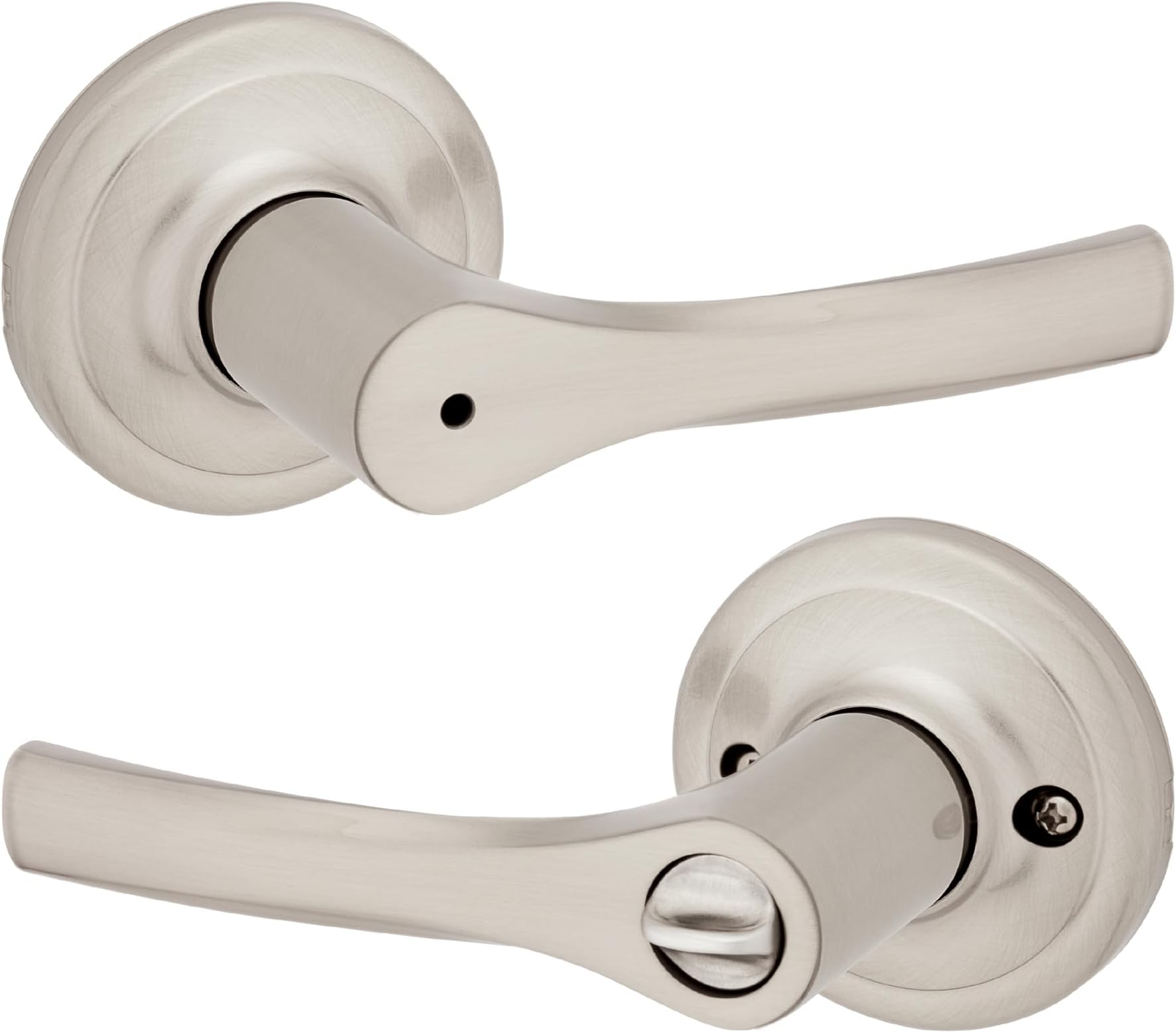 Kwikset Pembroke Interior Privacy Door Handle with Lock, Door Lever For ...