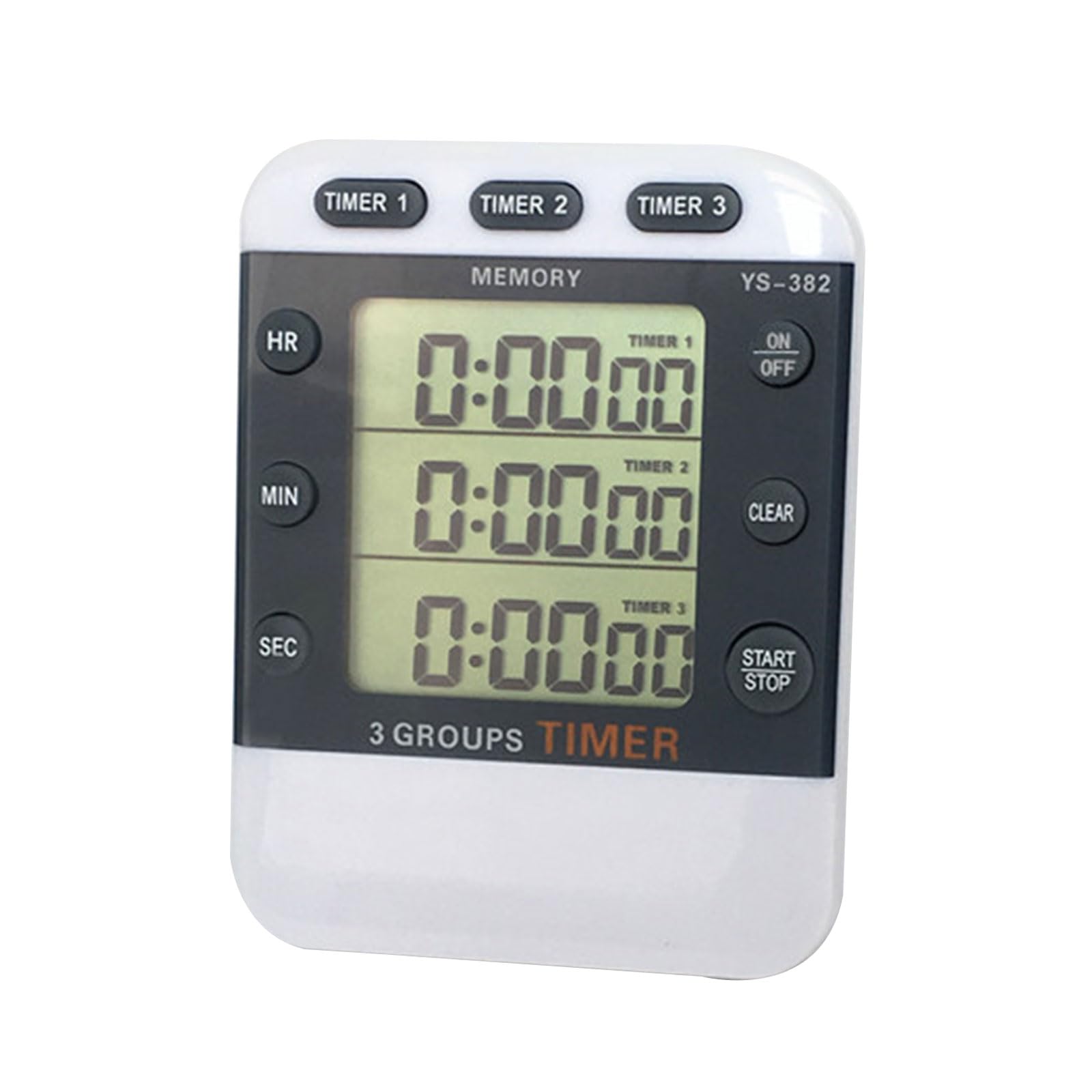 Ubxvamm As The Picture Shows Pocket Timer Digital Kitchen Cooking Timer 3 Channel Simultaneous Timing Count Up/Down Timer With Magnet And Back Clip